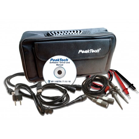 Accessoires livré avec l'ocilloscope 2x100MHz avec générateur et multimètre PeakTech® P 1360 Accessoires livré avec l'ocilloscope 2x100MHz avec générateur et multimètre PeakTech® P 1360