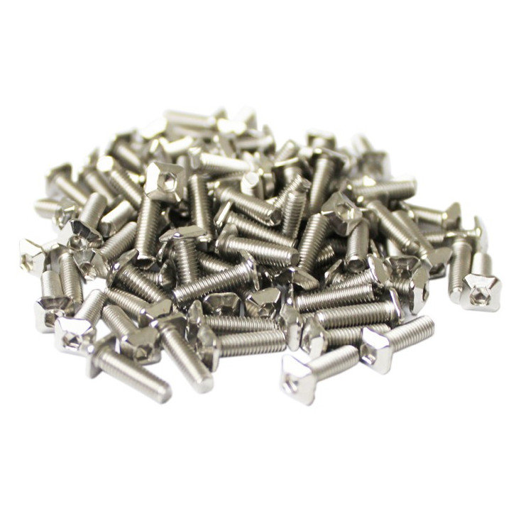 100 vis M3 tête carrée - Longueur 10 mm