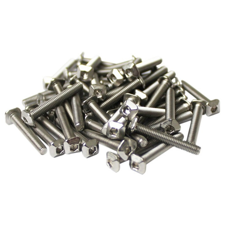 50 vis M3 tête carrée - Longueur 20 mm