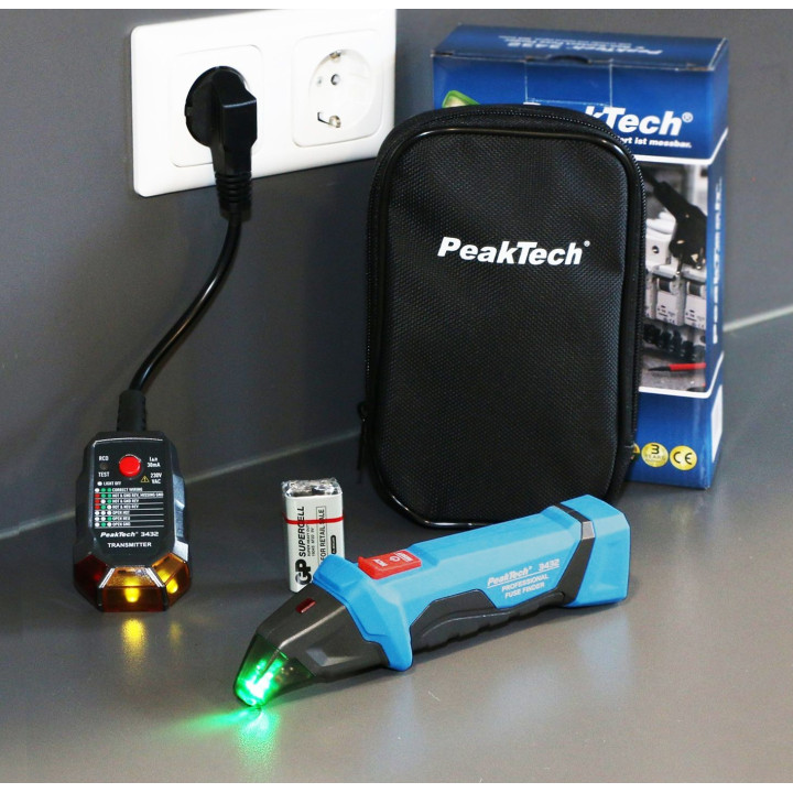 Détecteur de fusible avec testeur RCD PeakTech® P3432  - 7