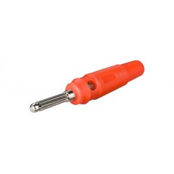 Fiche banane mâle 4 mm rouge