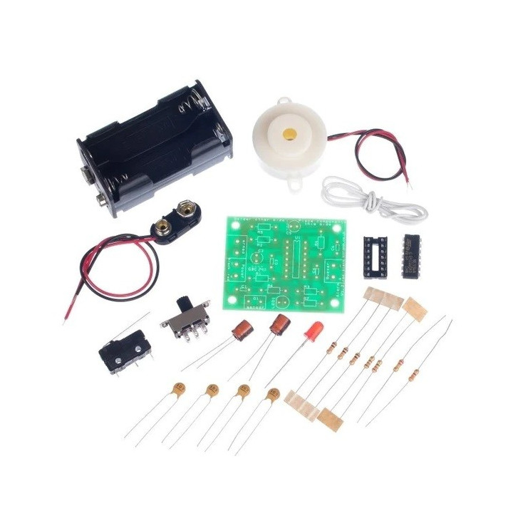 Détail des composanst du Kit alarme de porte Kitronik 2101