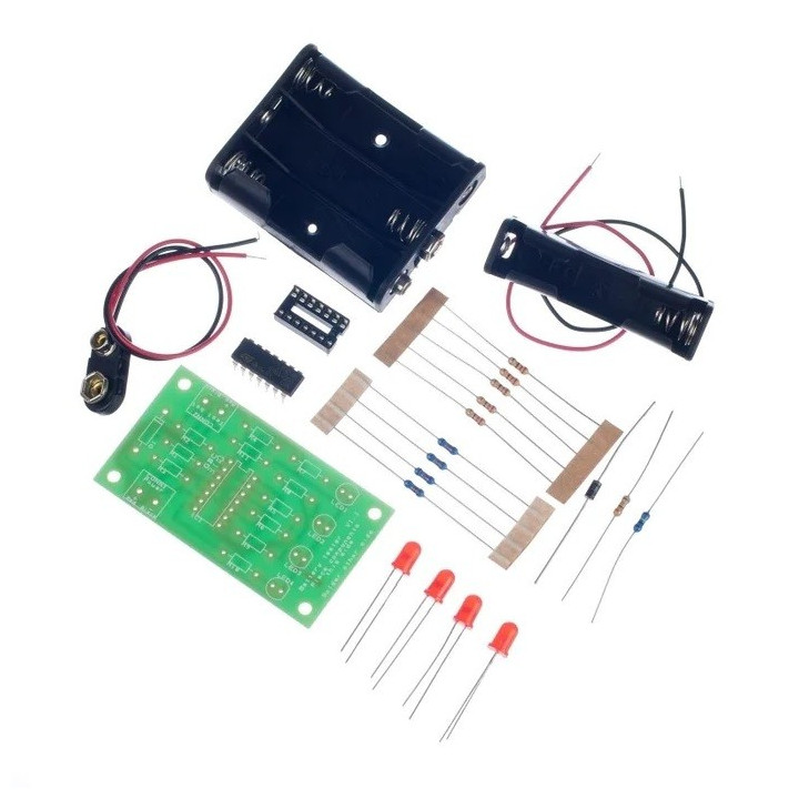 Détail des composants du kit testeur de piles Kitronik 2102
