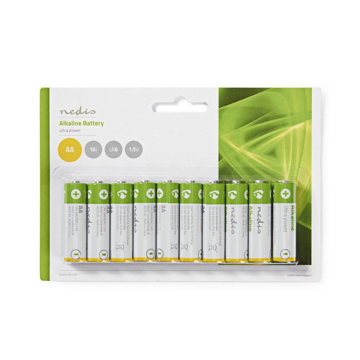 Blister de 10 piles alcalines 1,5 V ( AA / LR6 )  - 4