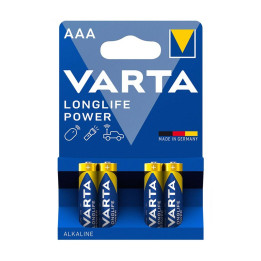 Blister de 4 piles alcalines VARTA 1,5 V ( AAA / LR03 )