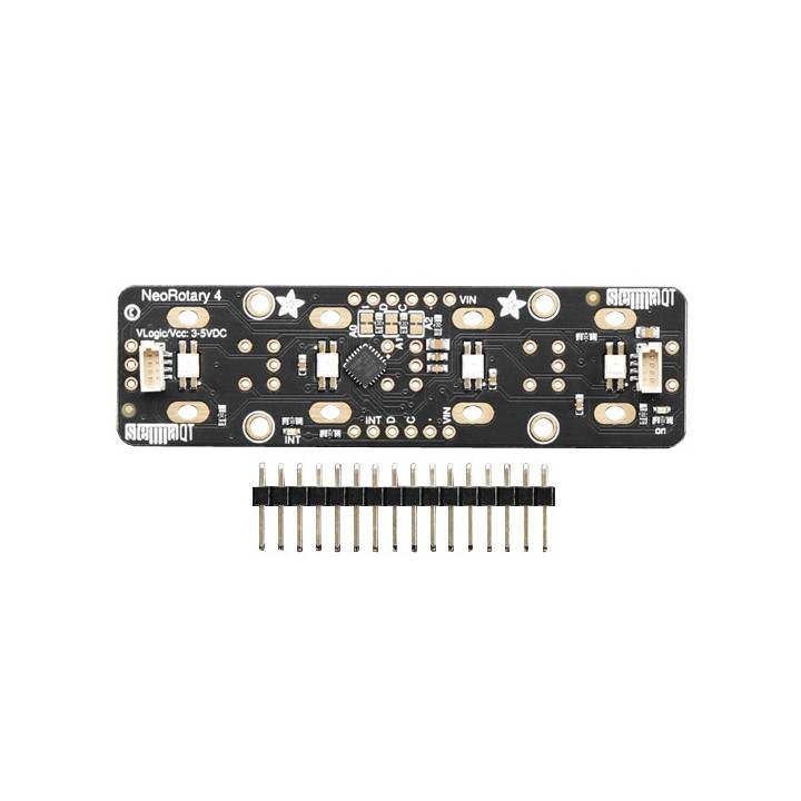 Platine I2C pour 4 encodeurs Rotatifs Adafruit 5752 et son connecteur mâle