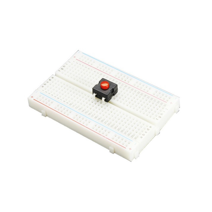 Utilisation du bouton-poussoir On-Off 12 x 12 mm sur une breadboard