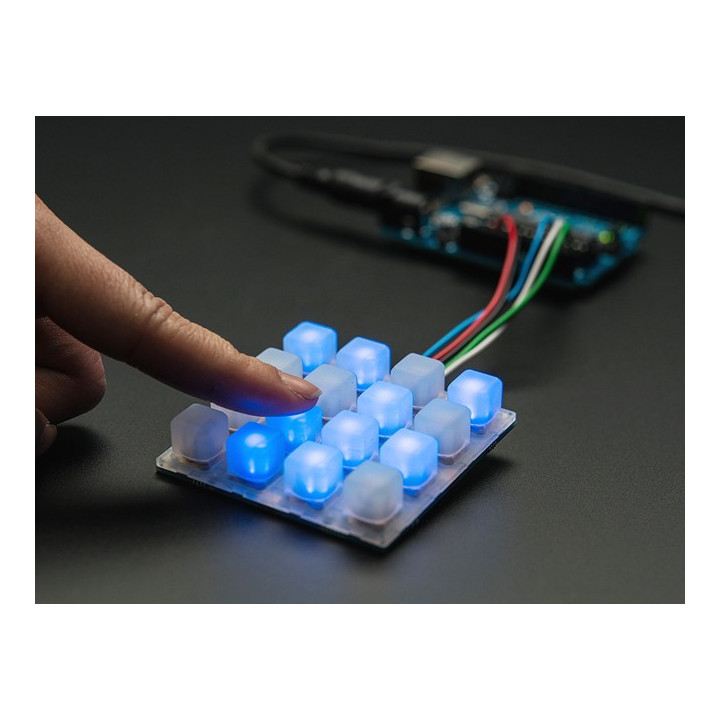 Exemple d'utilisation de la platine Driver PCB I2C pour 16 boutons avec un Arduino