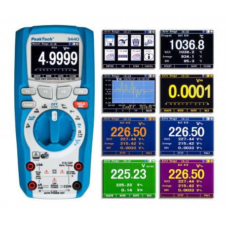 Multimètre graphique True RMS 50000 points PeakTech ® 3440 Multimètre graphique True RMS 50000 points PeakTech ® 3440