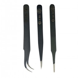 Set composé de 3 pinces à épiler ESD - 1