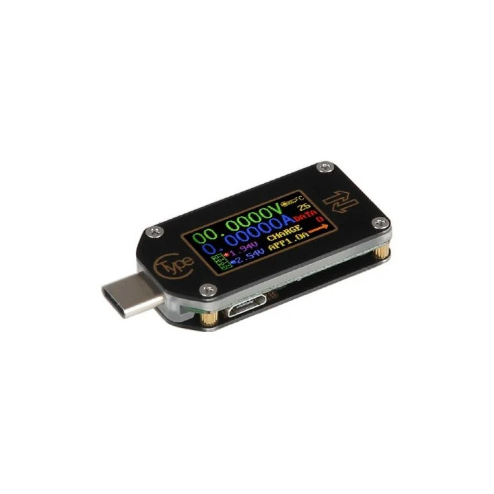 Multimètre pour port USB-C Joy-it JT-TC66C (vue de côté)