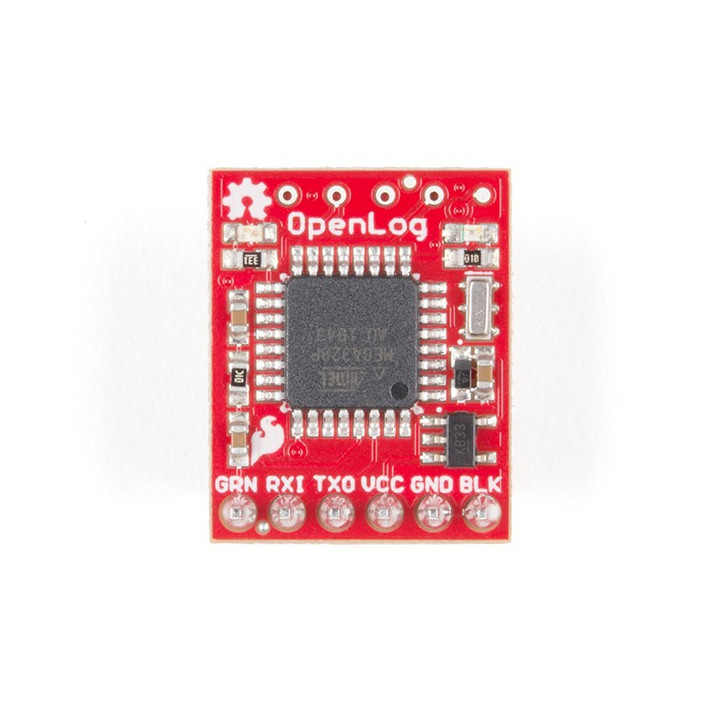 Vu de dessus du Data logger subminiature OpenLog DEV-13955