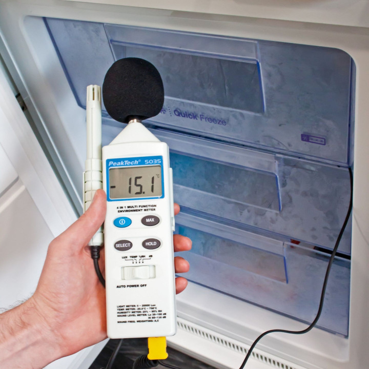 Exemple d'utilisation de l'appareil de mesure environnementale PeakTech 5035
