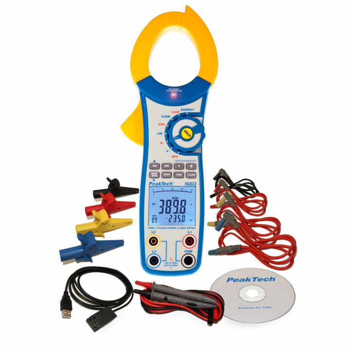 Pince ampèremétrique USB True RMS PeakTech® 1660