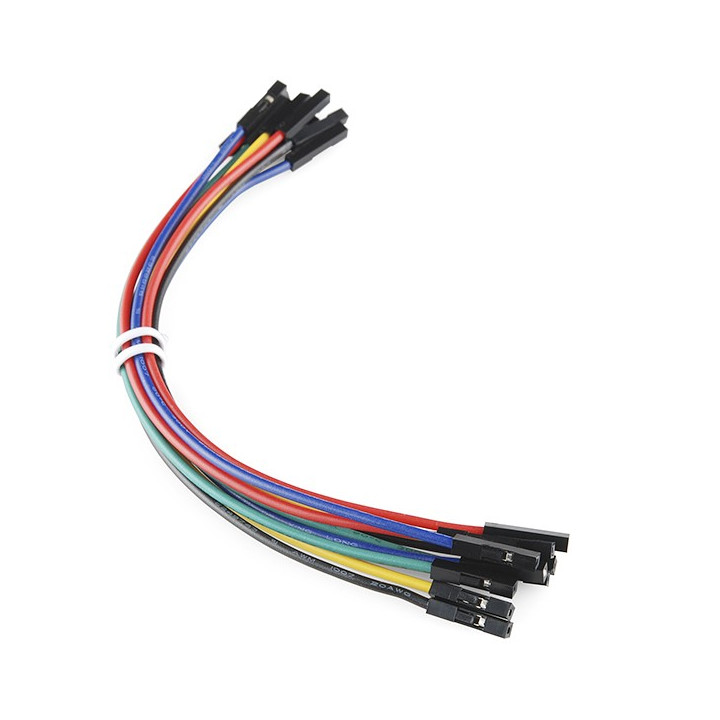 Jeu de 10 straps flexibles F-F (15 cm) AWG20