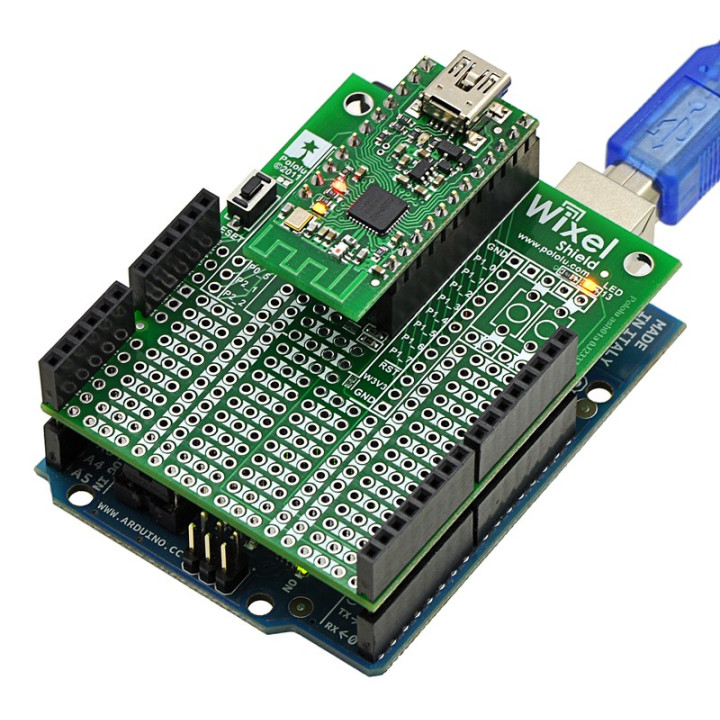 Exemple d'utilisation du Shield Wixel pour Arduino
