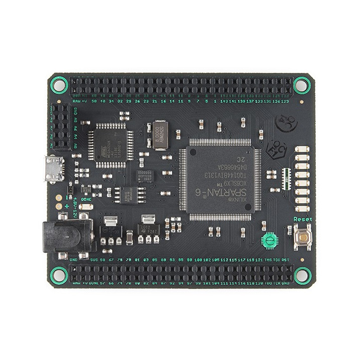 Face avant de la carte de développement FPGA SPARTAN-6 Mojo v3