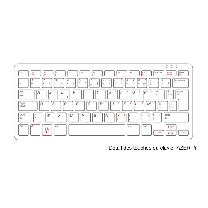 Clavier AZERTY du la Raspberry Pi 400