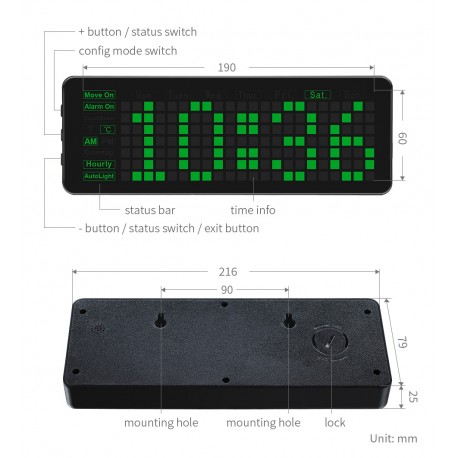 Détail du réveil horloge pour Raspberry Pi Pico 19695
