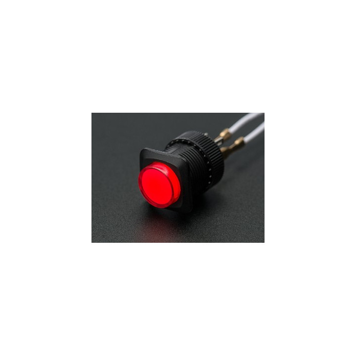 Bouton-poussoir lumineux OFF - ON rouge