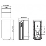 Dimensions du détecteur infrarouge double rideau (faible consom.) OPTEX BXSRW Dimensions du détecteur infrarouge double rideau (faible consom.) OPTEX BXSRW