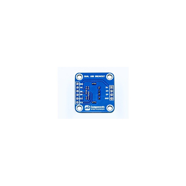 Vue de dessous de la platine Dual USB breakout