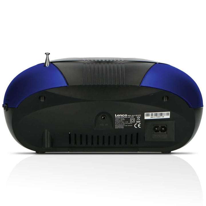 SCD-37 USB Blue Portable FM Radio CD and USB player Blue  - 6