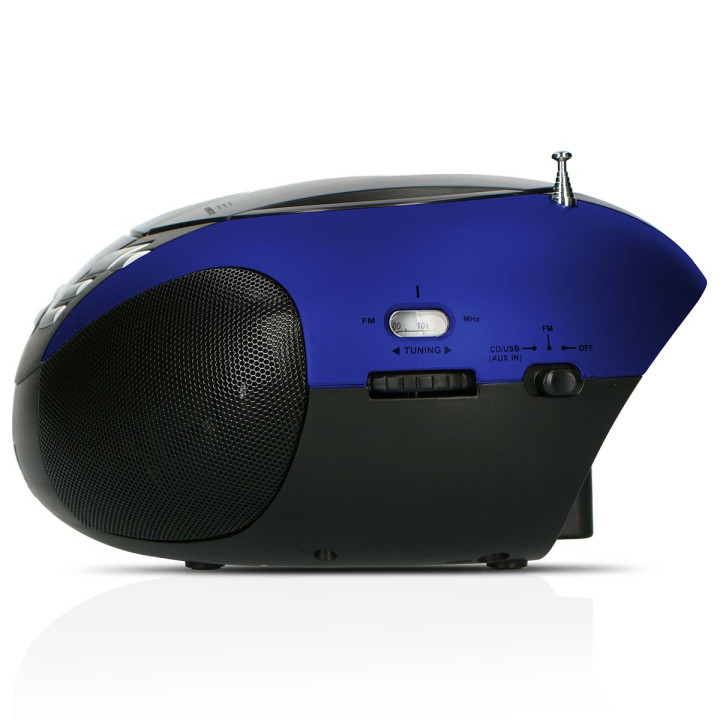 SCD-37 USB Blue Portable FM Radio CD and USB player Blue  - 8