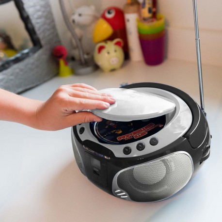 SCD-550SI Portable FM Radio CD/MP3/USB/Bluetooth® lecteur avec éclairage LED Argent - 6 SCD-550SI Portable FM Radio CD/MP3/USB/Bluetooth® lecteur avec éclairage LED Argent - 6