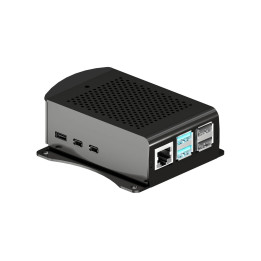 Boitier alu ventilé avec pattes de fixation pour Raspberry Pi 5