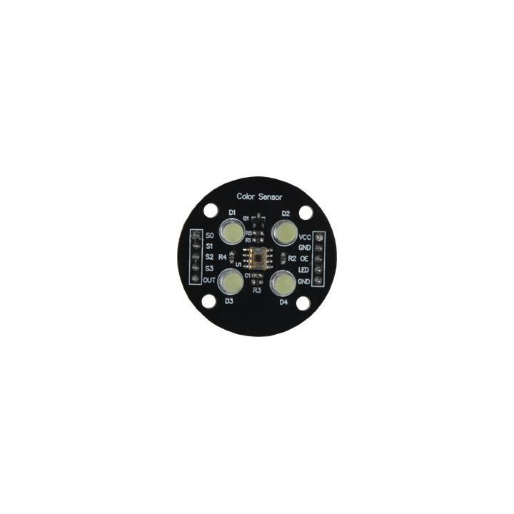 Vu de dessus du Capteur de couleur TCS3200