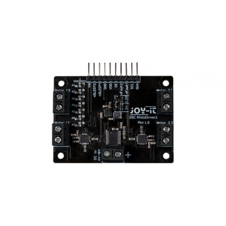 Face avant du module de commande de moteurs SBC-MotoDriver3