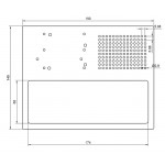 Dimension de la plaque support d'expérimentation RB-MOUNT2 Dimension de la plaque support d'expérimentation RB-MOUNT2