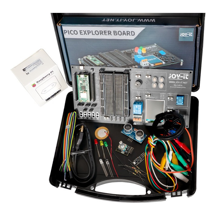 Détail du contenu du kit Explorer Set RB-P-XPLR-SET pour Pi Pico