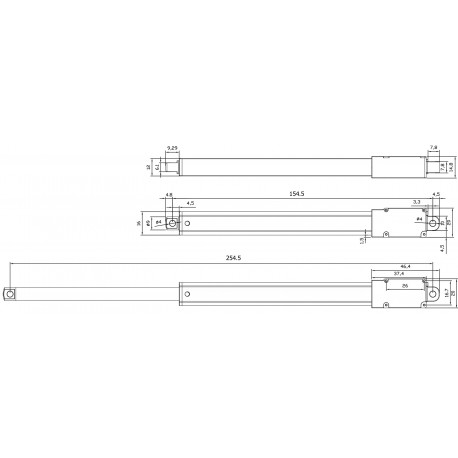 Course Mini actionneur linéaire ACRZilla CE12-15-100-64