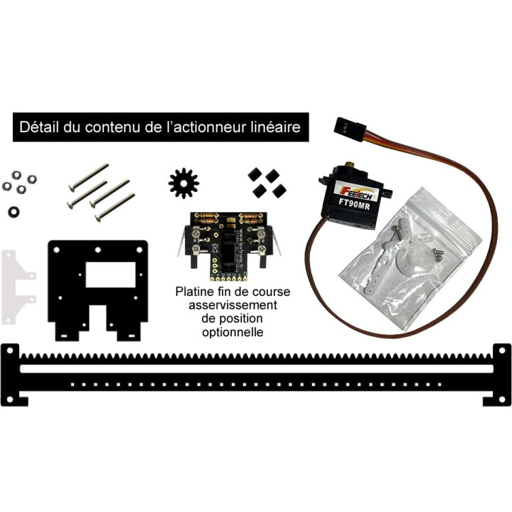 Détail du maxi actionneur linéaire avec servomoteur