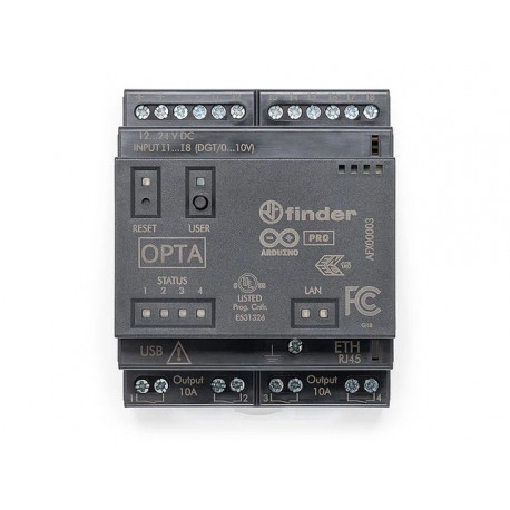 Vu de dessus de l'automate programmable Arduino® Opta Lite AFX00003 Vu de dessus de l'automate programmable Arduino® Opta Lite AFX00003