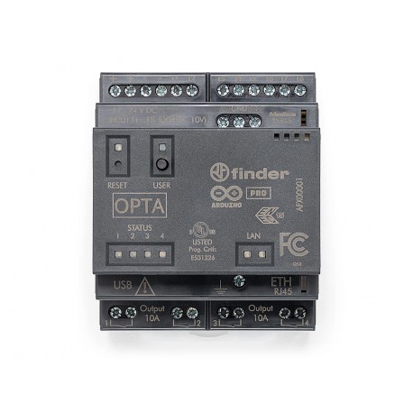 Vu de dessus de l'automate programmable Arduino® Opta RS485 AFX00001 Vu de dessus de l'automate programmable Arduino® Opta RS485 AFX00001