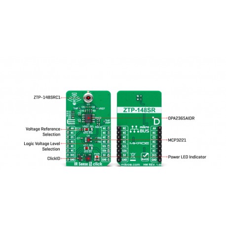 Brochage du capteur de température IR Sense 5 click MIKROE-6093