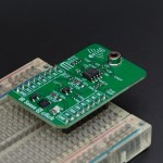 Exemple d'utilisation sur une bradboard du capteur de température IR Sense 5 click MIKROE-6093