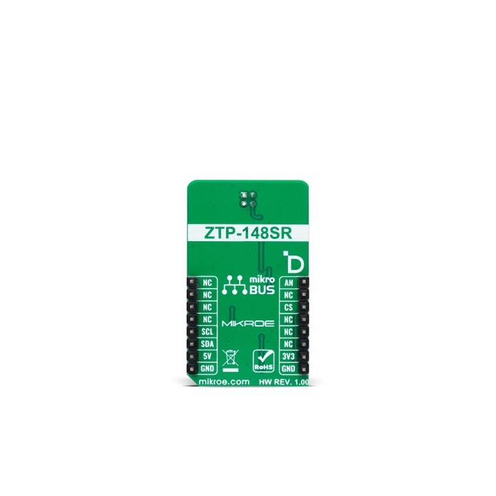 Vue arrière du capteur de température IR Sense 5 click MIKROE-6093