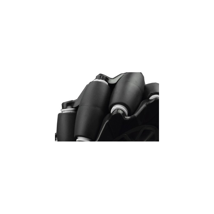 Rouleaux caoutchouc de la Roue Droite omnidirectionnelle 97 mm