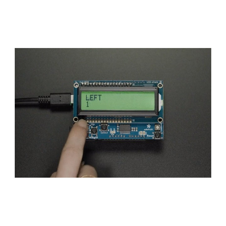 Exemple d'utilisation du Shield I2C pour afficheur LCD 2x16 et ses connecteurs