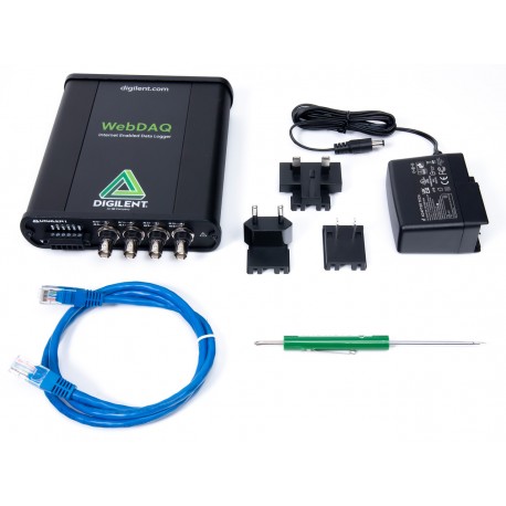 Détail du contenu de l'enregistreur de données vibro-acoustique Ethernet WebDAQ 504