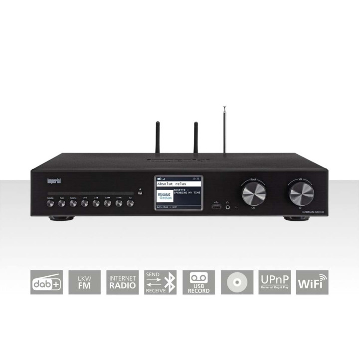 DABMAN i560 CD Chaîne hi-fi tout-en-un avec amplificateur et lecteur CD DAB+ / FM / Internet / Bluetooth Noir  - 1