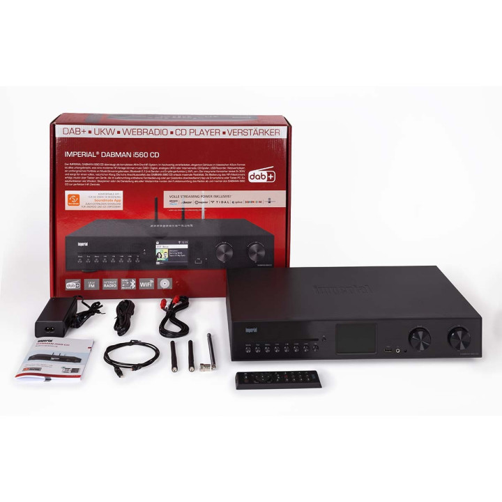 DABMAN i560 CD Chaîne hi-fi tout-en-un avec amplificateur et lecteur CD DAB+ / FM / Internet / Bluetooth Noir  - 13