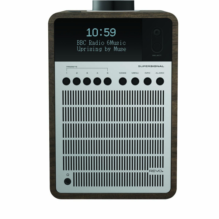 SuperSignal Compact DAB+ / FM / Bluetooth Combo Radio Walnut-Silver  - 1