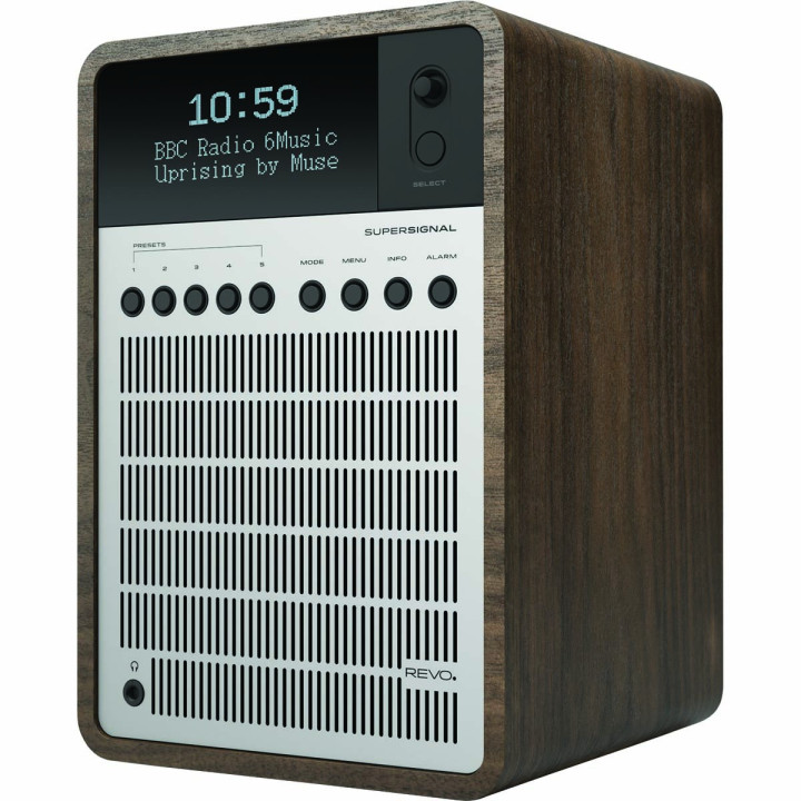 SuperSignal Compact DAB+ / FM / Bluetooth Combo Radio Walnut-Silver  - 2
