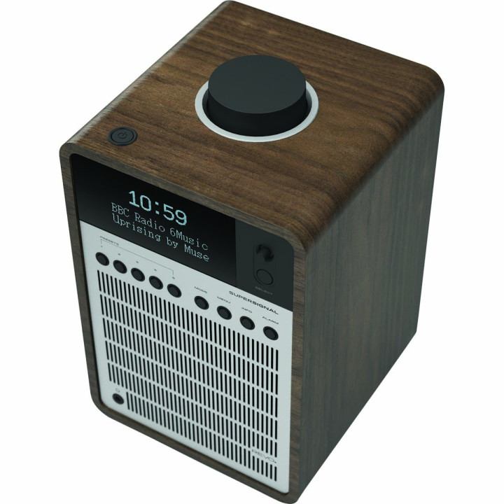 SuperSignal Compact DAB+ / FM / Bluetooth Combo Radio Walnut-Silver  - 4