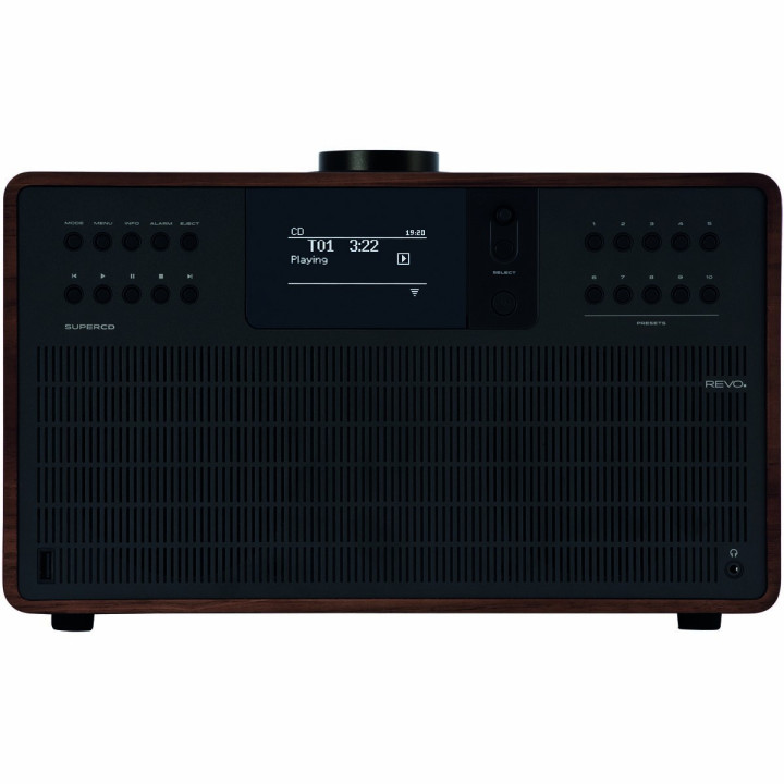 SuperCD Sound System avec lecteur CD DAB+ / FM / Internet / Bluetooth Noyer-Noir  - 1